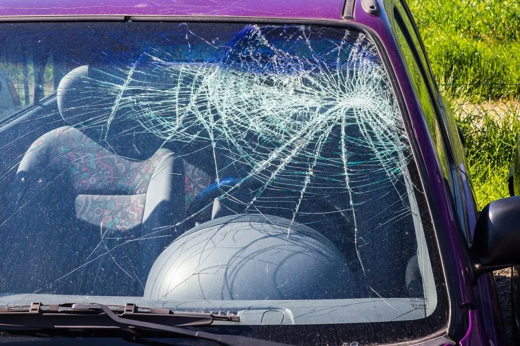 Wrecked Windshield Car Accident