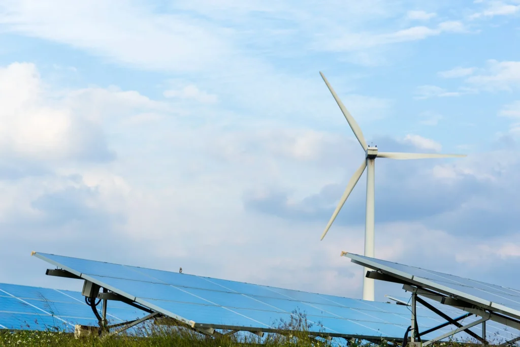 Wind turbine versus solar panels