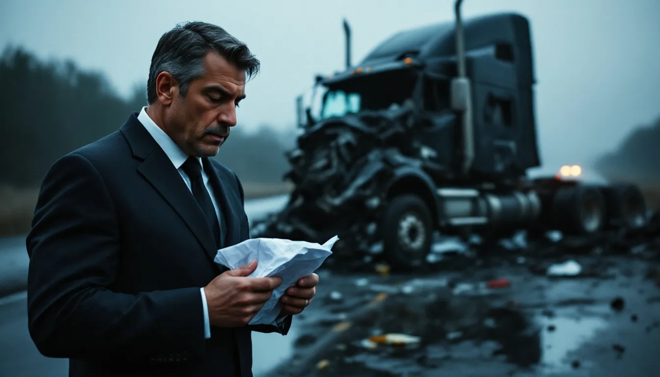 Trucking Accident Lawyer representing an injured victim in a trucking accident case in court