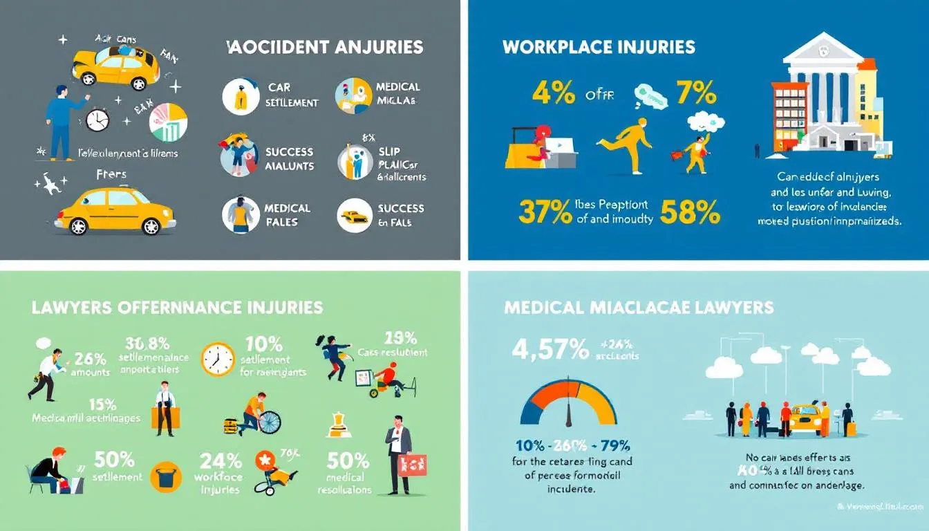 Top Accident Lawyers in Richmond, Virginia: Your Guide to Expert Legal Help 2 Illustration of different types of accident cases handled by lawyers.
