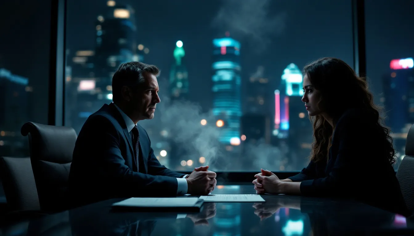 A personal injury lawyer meeting with a client in Los Angeles.