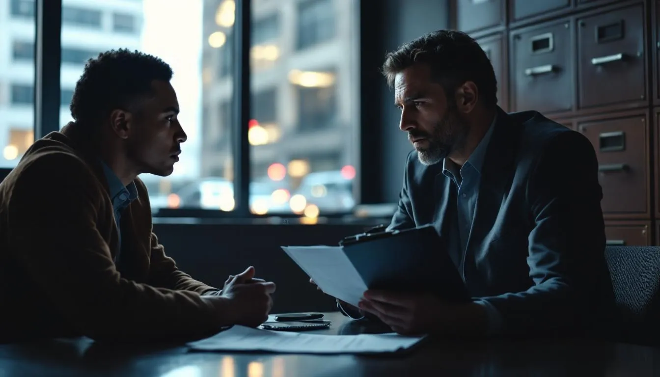A person discussing insurance claims with an insurance adjuster.