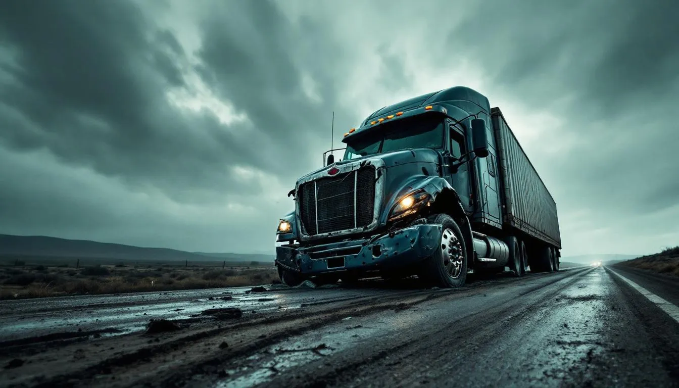 Top 18 Wheeler Crash Attorney Near You | Free Consultation 4 An image illustrating common causes of 18 wheeler accidents, featuring a truck on the side of the road.