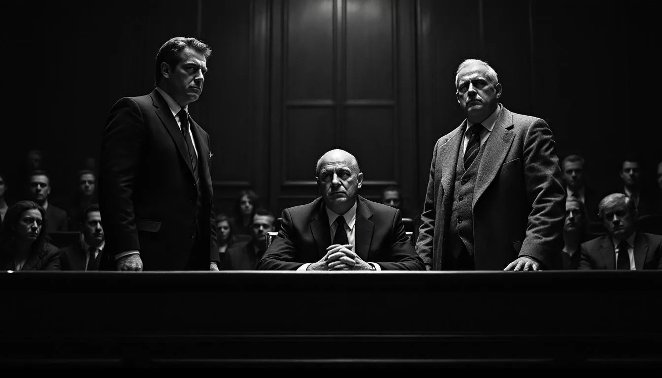 A courtroom scene illustrating the process of proving legal negligence.
