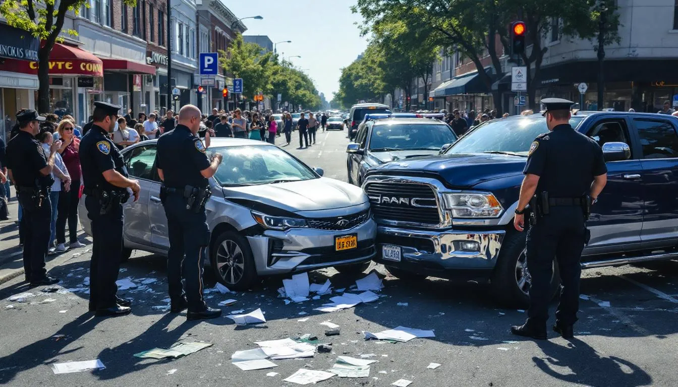 Top Traffic Accident Legal Advice | Free Consultation Available 1 An accident scene showing vehicles involved in a traffic accident.