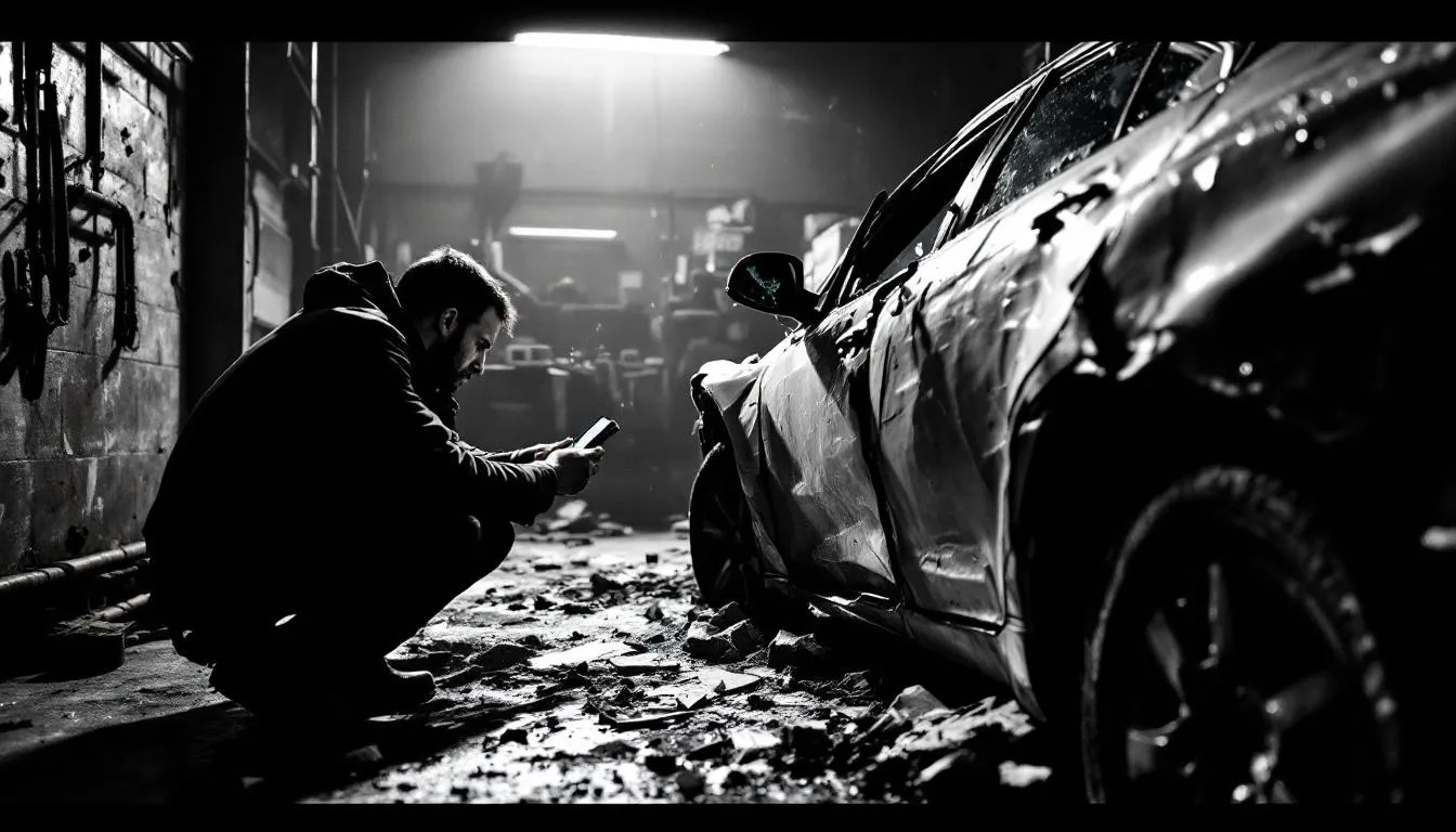 Evidence collection process in a vehicle damage case.