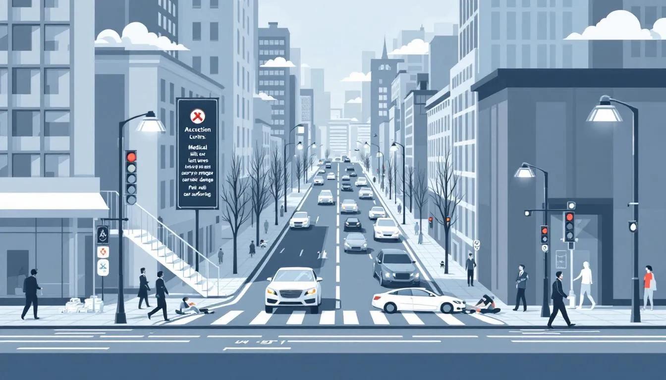 Types of compensation available for car accident victims being explained.