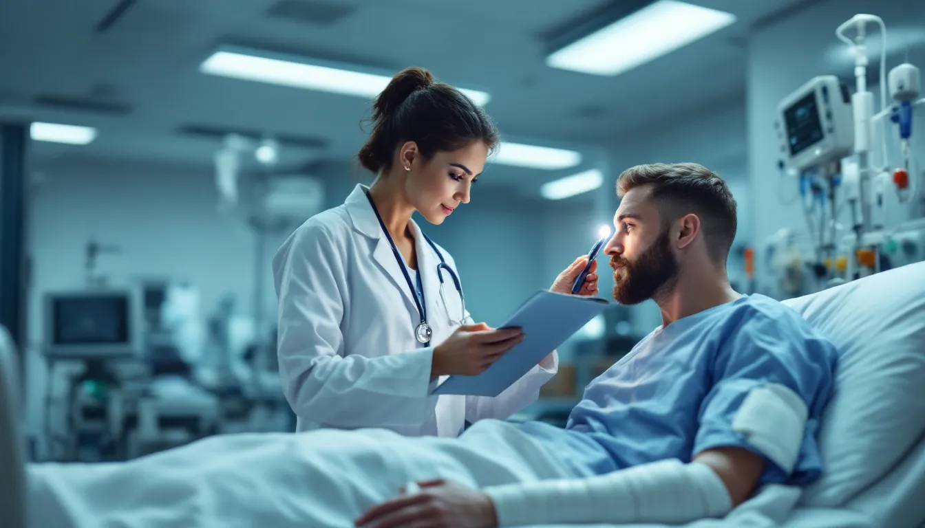 Texas Car Accident Attorney: Your Guide to Legal Representation After a Crash 3 Injured car accident victim receiving medical treatment before speaking with a Texas car accident attorney about medical bills and losses