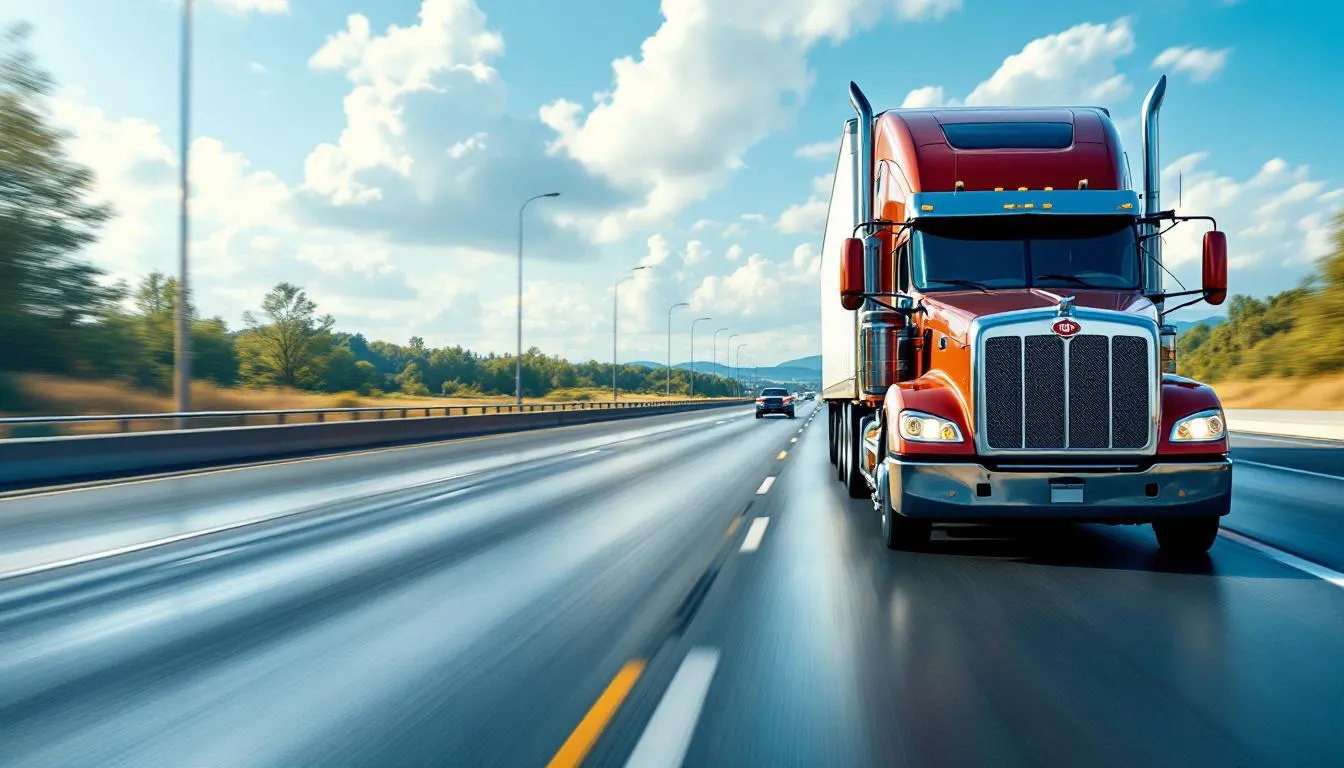 A large semi truck is driving on a busy highway surrounded by multiple lanes of passenger vehicles, highlighting the potential for truck accidents in congested traffic. This scene emphasizes the importance of experienced truck accident attorneys who can assist victims in navigating the complexities of truck accident claims and lawsuits.
