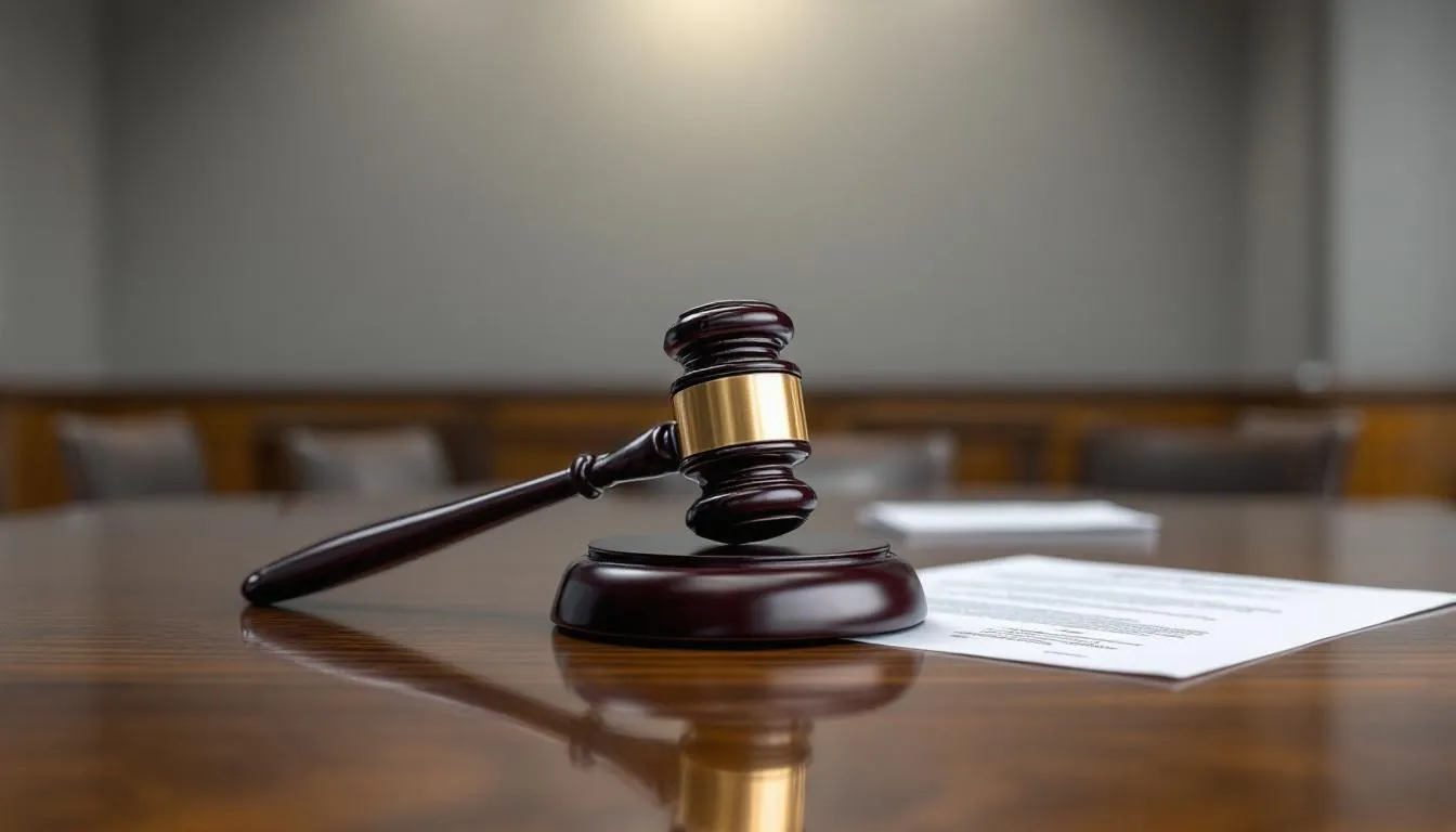 The image features a collection of legal documents alongside a gavel, symbolizing the pursuit of justice and compensation in truck accident cases. This representation highlights the role of experienced truck accident attorneys in navigating the legal process for victims of truck crashes and accidents.