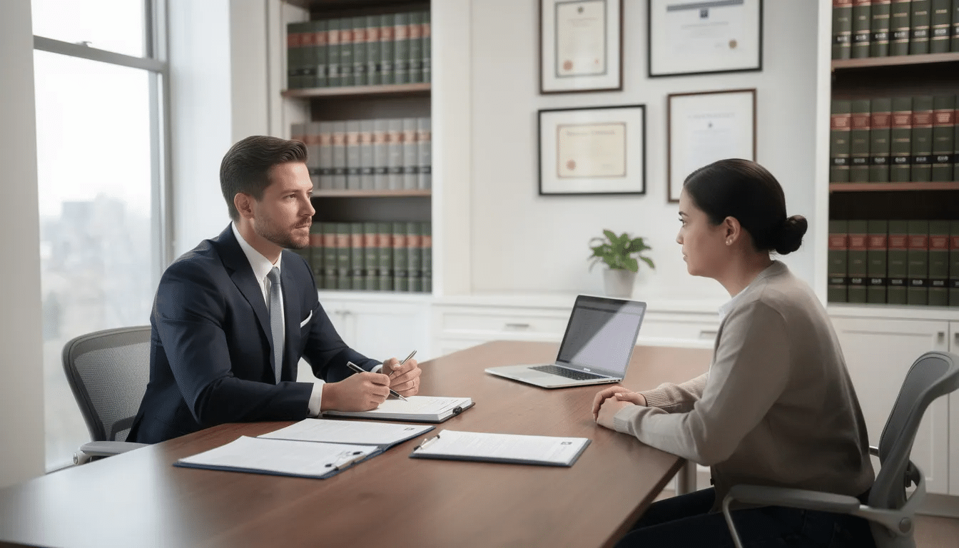Oilfield accident attorney discussing legal options with a worker injured in a West Texas oilfield accident