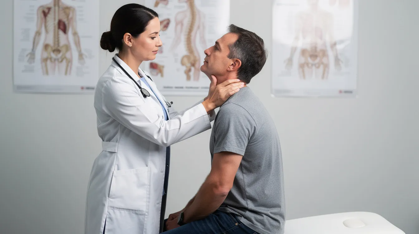Automotive Accident Attorney: How a Car Accident Lawyer Protects Your Rights and Maximizes Compensation 2 A medical professional is carefully examining a patient's neck and spine in a clinical setting, highlighting the importance of medical treatment for individuals who may have suffered serious injuries from auto accidents. This examination is crucial for assessing any potential spinal cord damage or soft tissue injuries related to car accident claims.